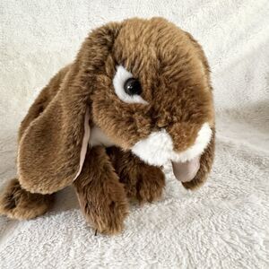 Animal Alley Bunny Rabbit Brown White Geoffrey Toys R Us 12" Plush Stuffed Toy